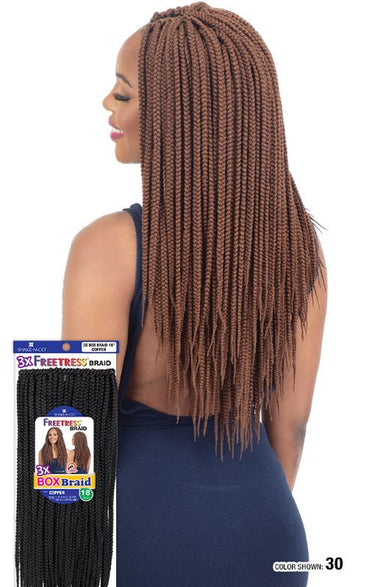 SHAKE N GO Freetress Crochet 3X Box Braid 18